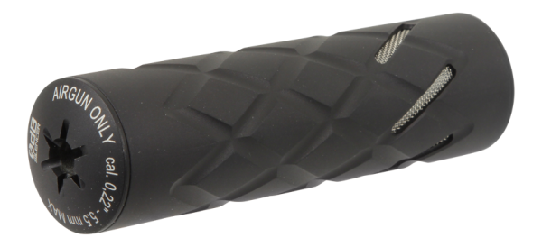 0dB Airgun Silencer 110C Black with 1/2" UNF .177/.22