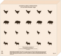 NRA 50 Foot Rifle Silhouettes Target